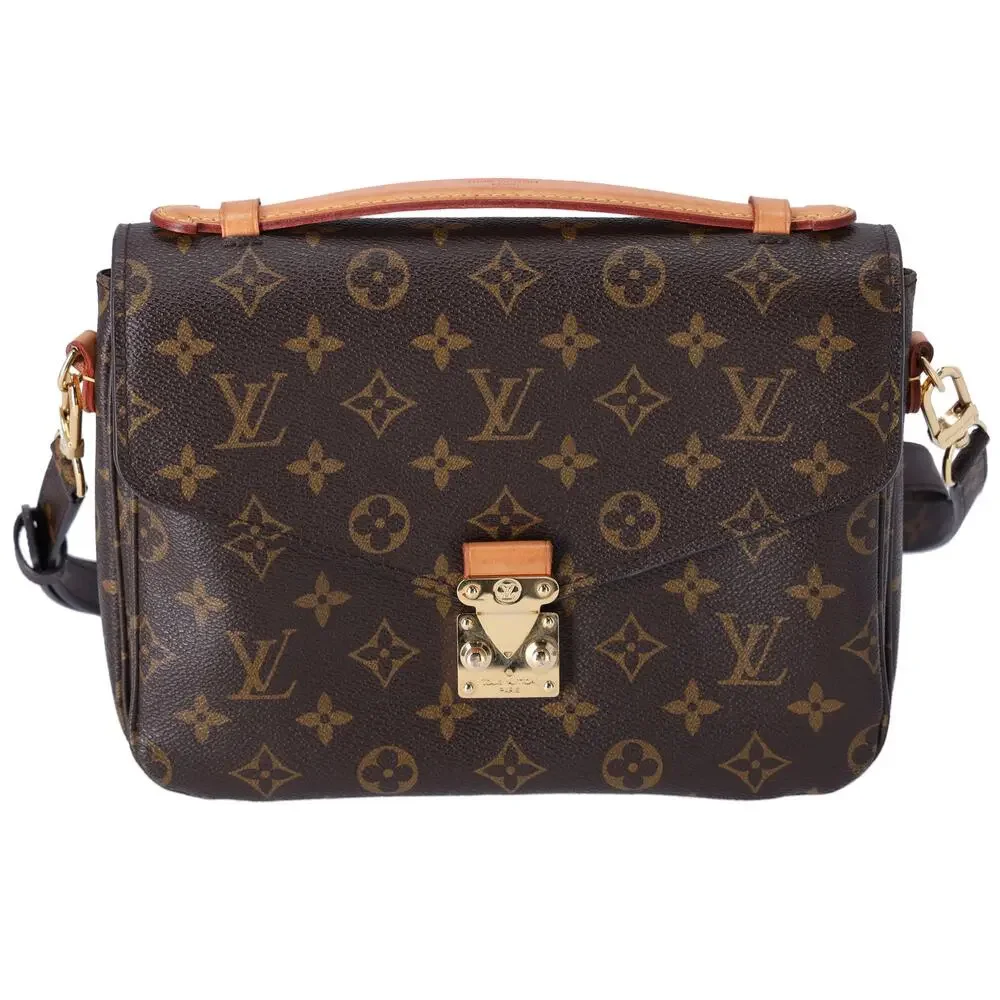 Louis Vuitton Pochette Metis MM Monogram Handbag M44875 Brown Canvas